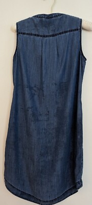 Athleta Women's Denim Popover Dress Shift Chambray XXSmall READ