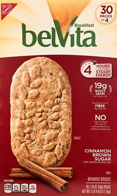 Cinnamon Brown Sugar Crunchy Biscuits 76oz Pack of 120 Whole Grains