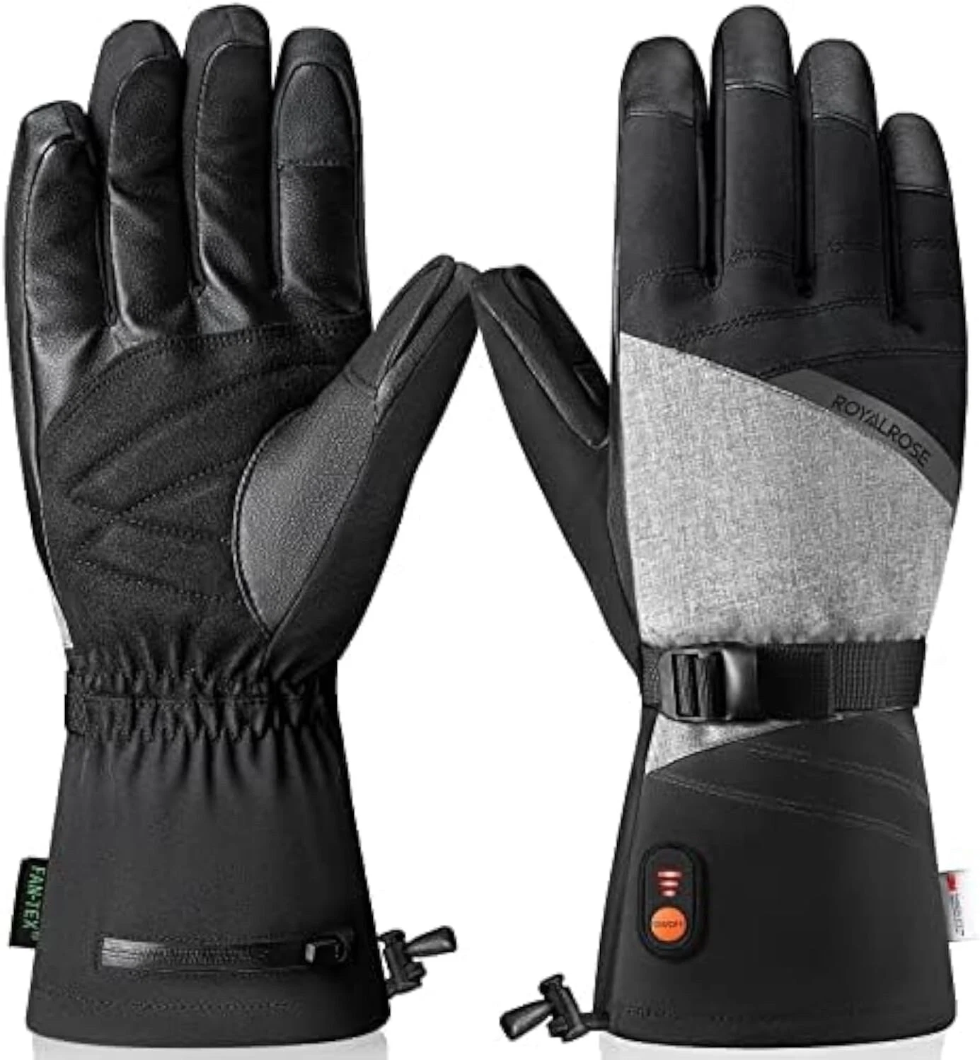 royalrose Heated Rechargeable Gloves 4 Men Women Skiing & Snowboarding MEDIUM