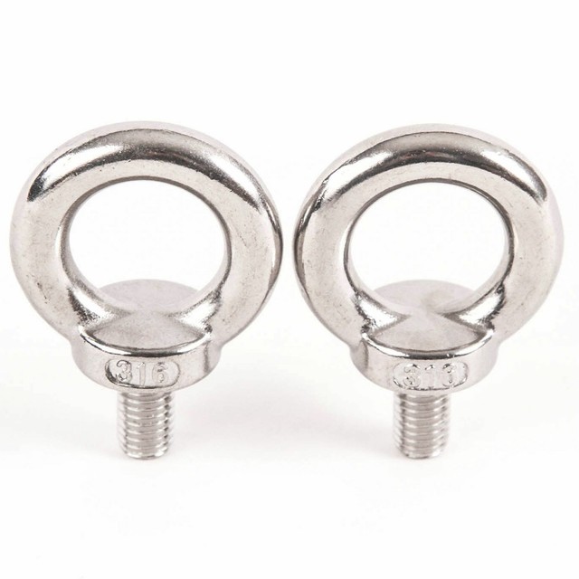 2 Stainless Steel DIN 580 Machine Shoulder Lift Eye Bolt M10 316SS