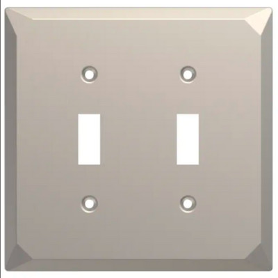 Brainerd W35849-SN Satin Nickel Mornington Double Switch Wall Plate Cover