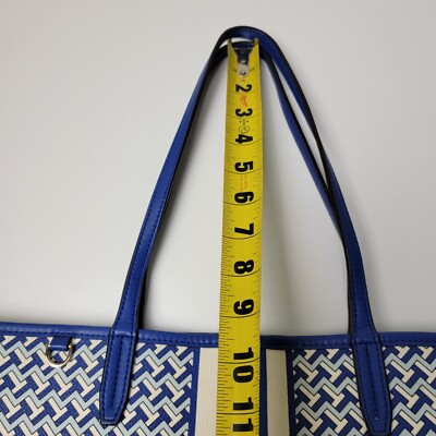 TORY BURCH T Zag Tote Shopper Blue Yonder 64206 $399 MSRP T