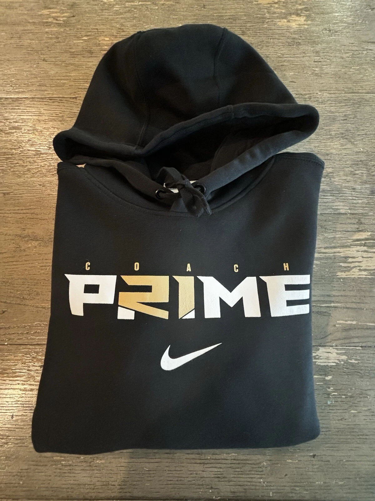 Felpa con cappuccio Nike Colorado Buffaloes Coach Prime Deion Sanders uomo piccola nuova con etichetta