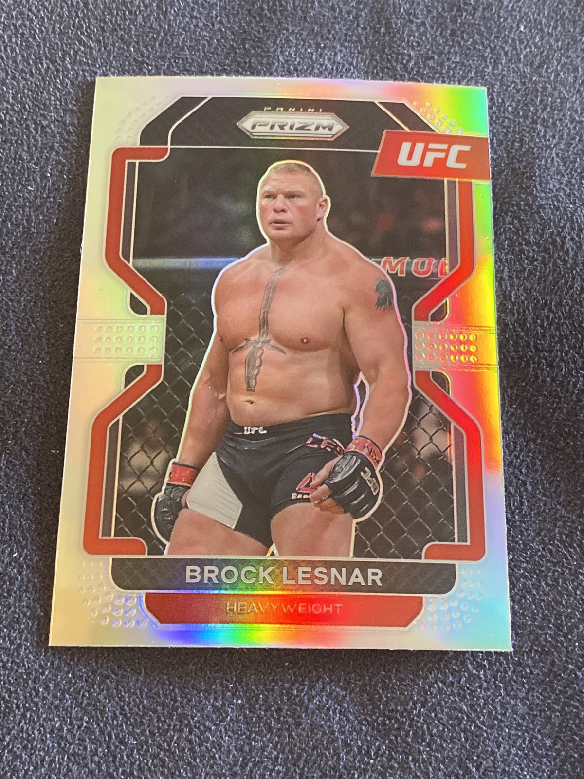 2022 Panini UFC Prizm Brock Lesnar Silver Prizm #159 Heavyweight