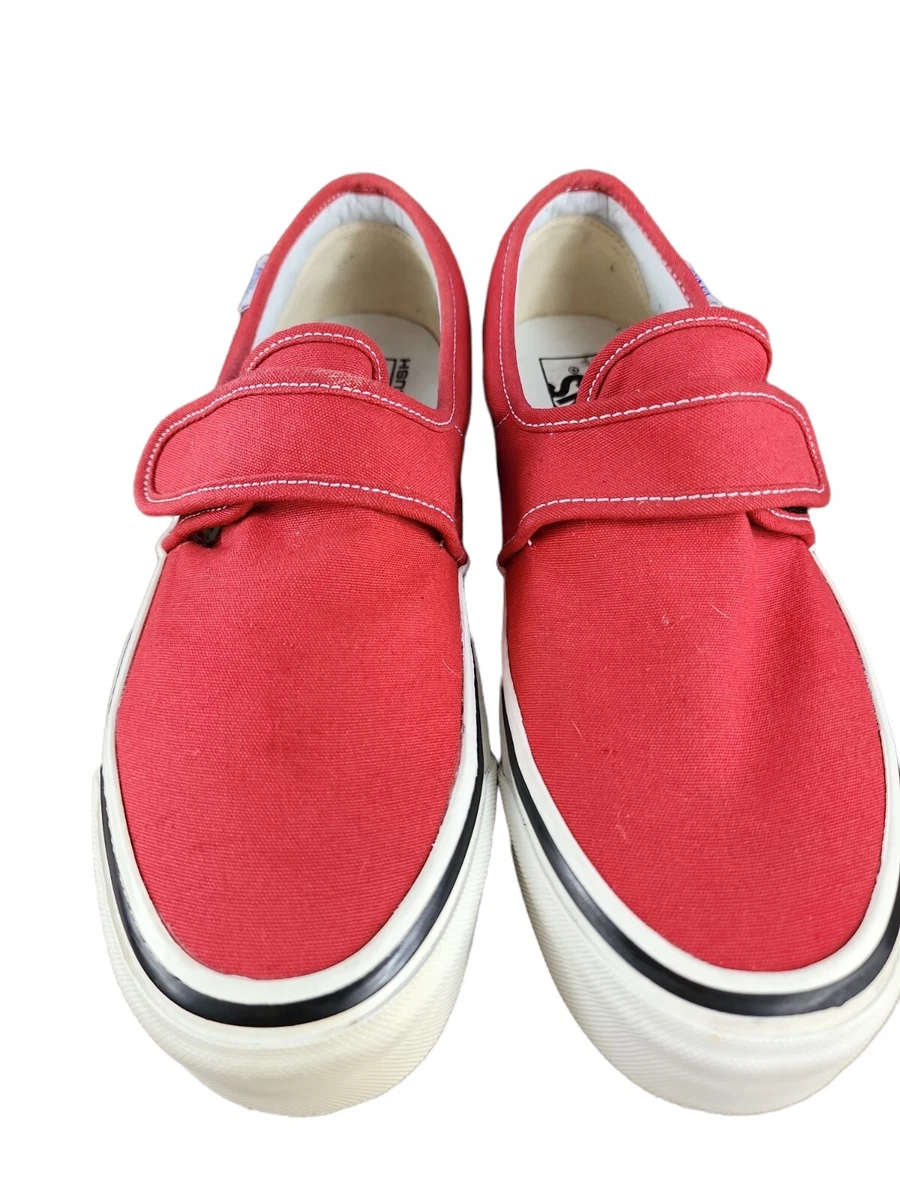 Size 7.5 - Vans RED Anaheim Factory Slip On 47 V DX Off the Wall Shoes