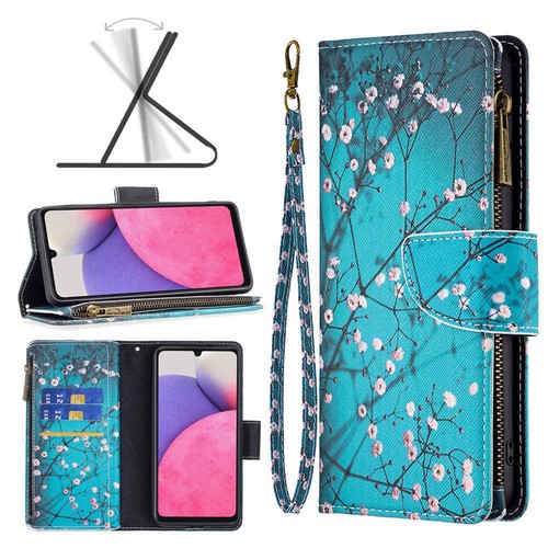 For Samsung A13 A23 A33 A53 A14 A34 A54 5G Zipper Wallet Flip Leather Case Cover - Picture 7 of 56