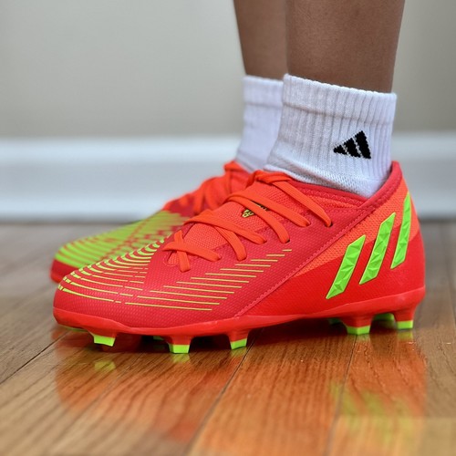 Adidas Predator Edge.3 FG Kid's Size 2.5 y Cleats Soccer Shoes Orange #980 - Picture 8 of 14