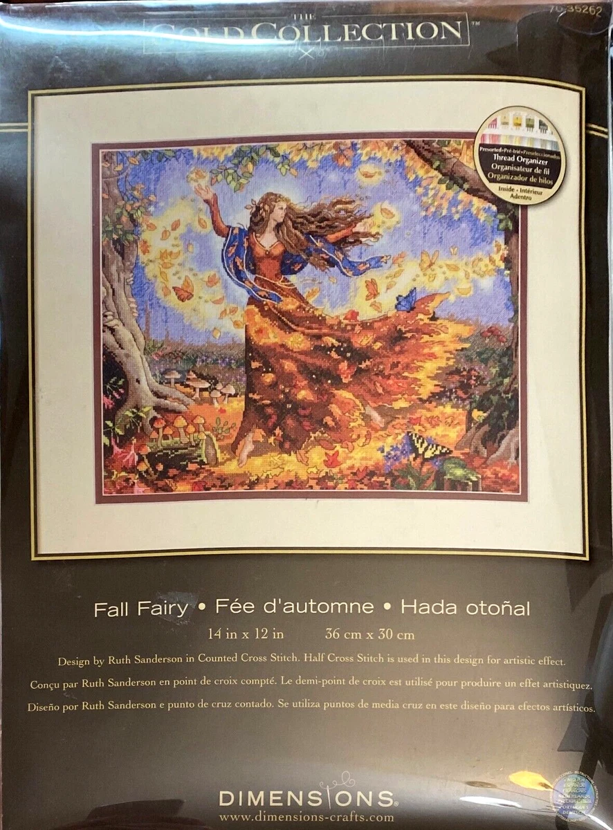DIMENSIONS Gold Collection FALL FAIRY Counted Cross Stitch Kit Ruth Sanderson