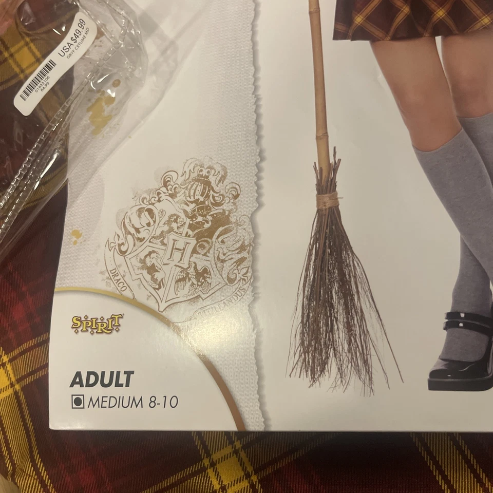 Spirit Halloween Harry Potter Gryffindor Uniform Costume Dress Tie Adult M 8-10 - Image 3 of 4