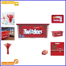 5 lb Bulk Tub of Strawberry Chewy Licorice - Perfect for Parties & Treats