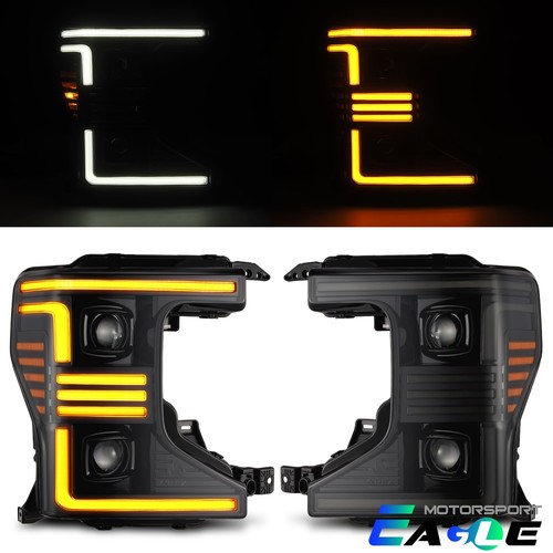 For 20-22 Ford Super Duty PRO-Series Projector Halogen Headlights Alpha-Black - Picture 1 of 10