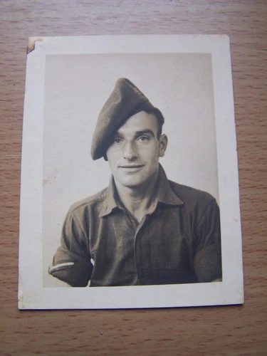WW2 Military Soldier Portrait Named Bill Vintage Photo Studio Willy Brussels