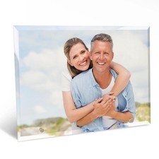 Custom Photo Print ACRYLIC Glass Print with Silver Pin Stand Upload your Phot...