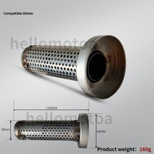 Tubo silenciador universal 60 mm silenciador escape motocicleta deflector inserto DB Killer