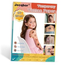 Printable Temporary Tattoo Paper for INKJET Printer, A4 8.5X11 - 6 Sheets