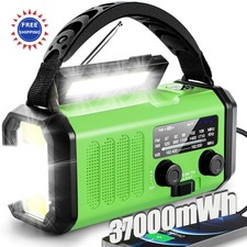 Hand Crank Emergency Radio Solar Powered Portable NOAA AM FM Weather 3Mode Light