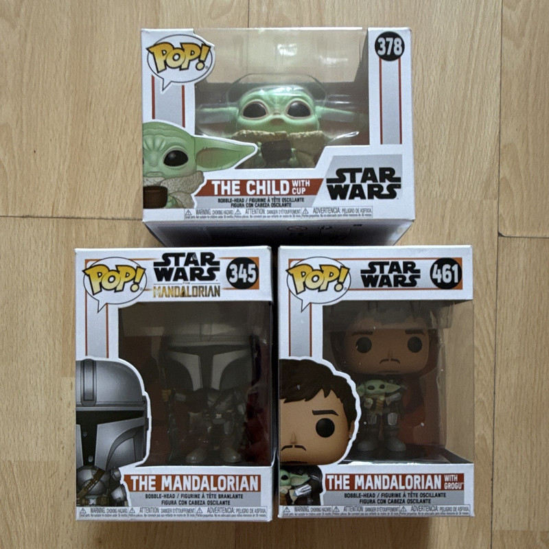 Funko Pop! Star Wars Mandalorian 3-Pack Vinyl Figures Grogu/Child #378 345 461