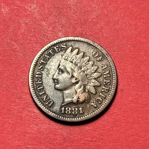 (1) Beautiful Toned Antique 1881 Indian Head Cent/Penny VF-VERY FINE NICE DETAIL