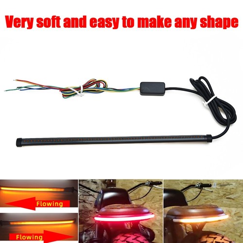 LED Motorcycle Flowing Turn Signal Indicator Motorbike Brake Lights Lamp 1 Pcs