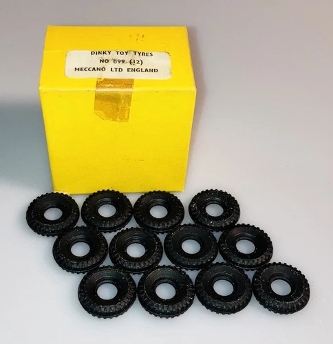 Vintage Dinky Toys 099 One Dozen Tires (20mm)  see description for quantity deal