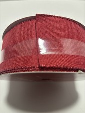 Celebrate It Wired Ribbon Red 2.5  x 80ft New