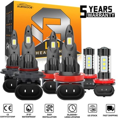 LED Headlights Hi/Lo & Fog Lights For Nissan Quest 2011 2012 2013 2014 2015-2017