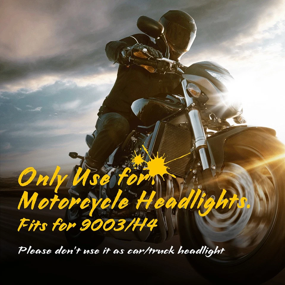 AUXITO H4 9003 LED Bombilla Faro Moto Brillo Claro 6500K Luz Blanca Foto 3 de 4