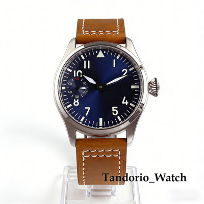 42mm Sapphire Glass Blue/Black/Green Dress Watch For Asia6497 Hand-Winding Watch