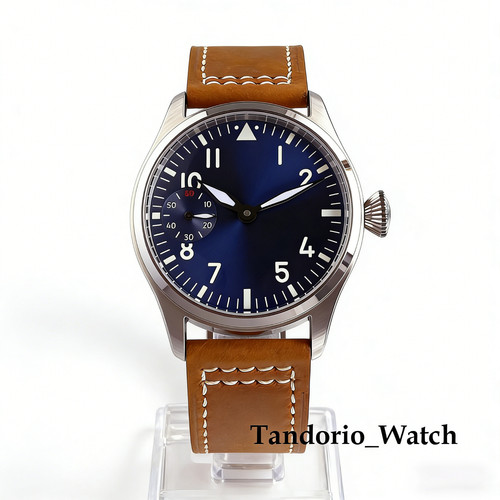 42mm Sapphire Glass Blue/Black/Green Dress Watch For Asia6497 Hand-Winding Watch
