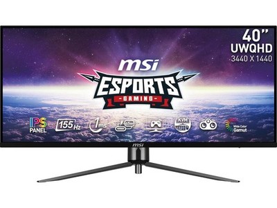 MSI MAG401QR 40'' UWQHD 2K 1ms, 155 Hz, DisplayHDR 400 Flat Panel Gaming Monitor