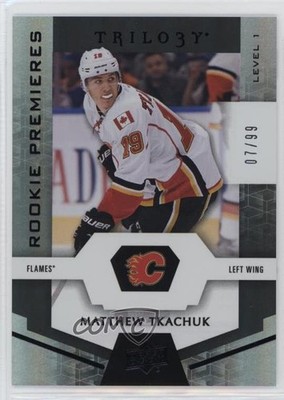 2016-17 Trilogy Premieres Level 1 Black 7/99 Matthew Tkachuk #57 Rookie RC 4c6