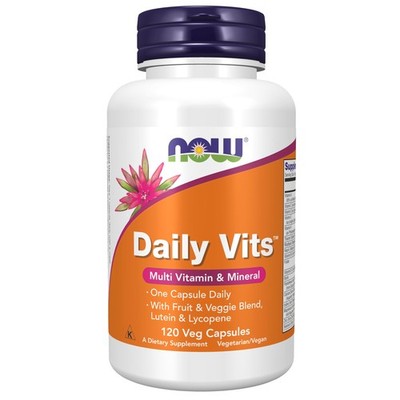 NOW Foods Supplements, Daily Vits  with Fruit & 120 Capsule, Beige W/Speckles