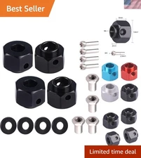 Aluminum 12mm Hex Extended Wheel Hubs 12mm Offset Spacers for 1/10 TRX4 TRX6 RC