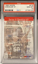 1993 NBA HOOPS DAVID ROBINSON #419 CHECKLIST #1 🔥PSA 10🔥 HOF