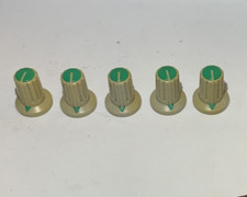 5 PCS Original TASCAM Knob GREEN / BEIGE for M-1600  Others -Mixer Vintage Part