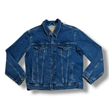 Levi’s Denim Jacket Mens Medium Wash Retro Stretch Trucker Cowboy Size L