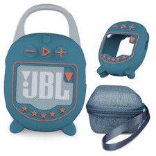 Hard Case and Silicone Cover for JBL Clip 5 Bluetooth Speaker - Soft Blue Case
