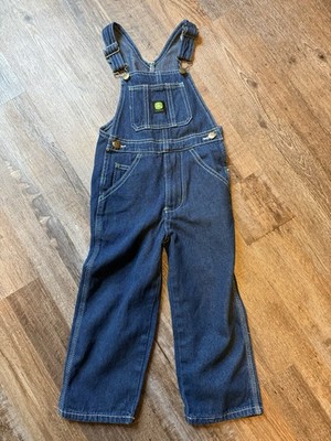 John Deere Kids Denim Overalls, Adjustable Straps, Size 5