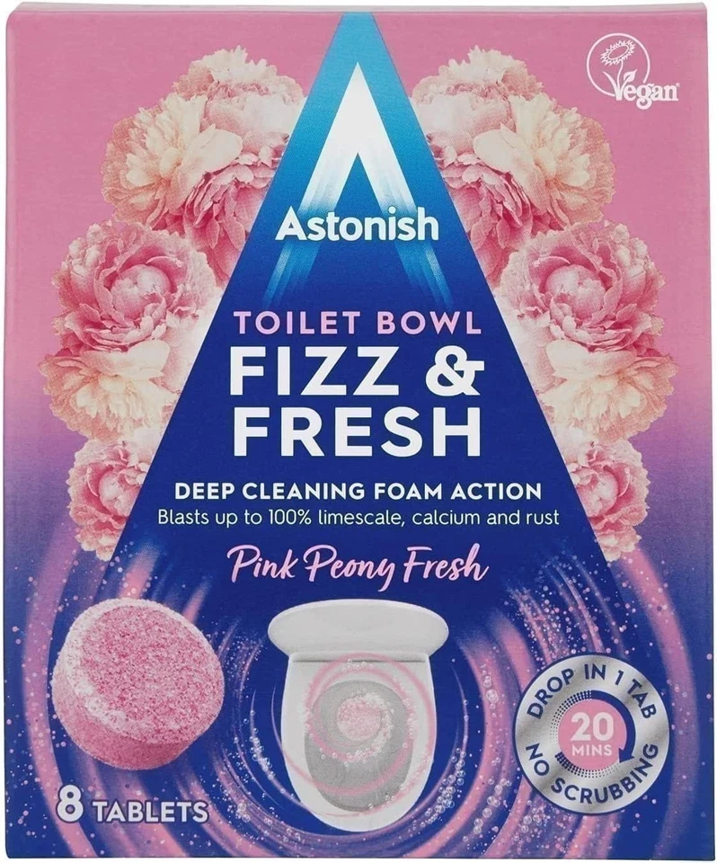 Astonish Foaming Eucalyptus Fresh Fizz & Fresh Bathroom Toilet Bowl Cleaner -... - Image 2 of 4
