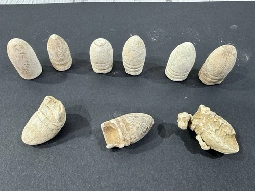 Lot of 9 Civil War Dropped & Fired Bullets Assorted Calibers Found In Central VA