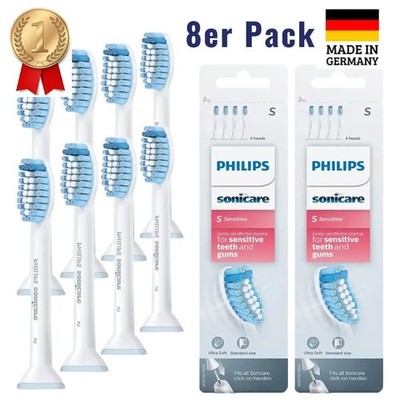 8er-Pack Philips Sonicare Original S Sensitive Standard-Schallzahnbürstenköpfe