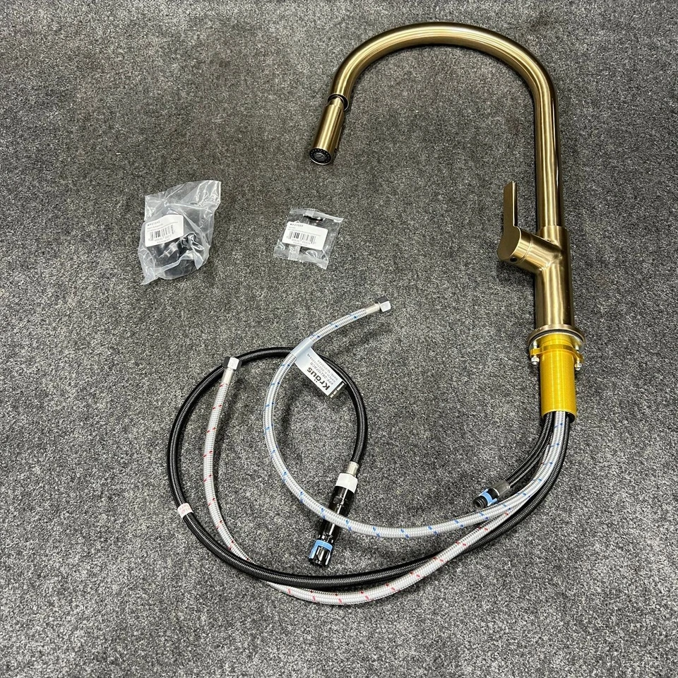 Torneira de cozinha KRAUS KPF-2821SFACB Oletto pull-down, bronze champanhe antigo - Imagem 3 de 4