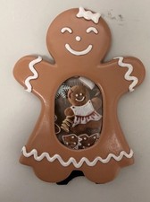 Gingerbread Man Photo Frame  Holiday Christmas Tabletop Picture Frame