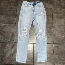 Hollister Size 2R Ultra high-Rise Mom Jean Distressed