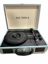 Victrola BT Suitcase Record Player With 3 Speed Turntable - Turquoise