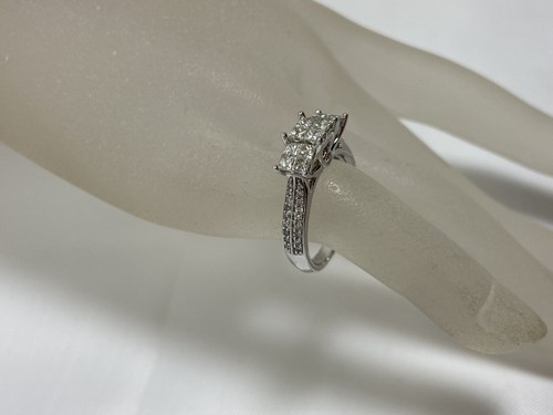 14K White Gold Diamond Engagement Ring Now and Forever 1.0 TCW Size 6.75 - Picture 3 of 6
