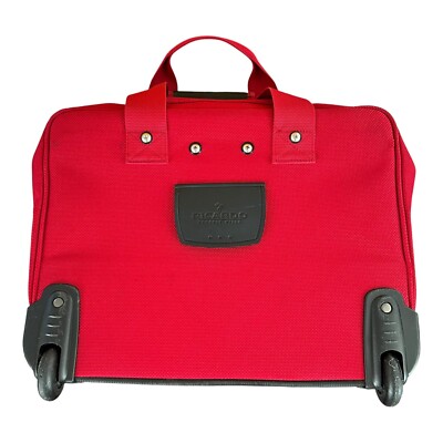 Vintage Ricardo Beverly Hills Santa Cruz Red Luggage Wheeled Tote