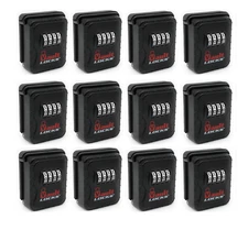 [12 Pack] Wall Mount Realtor Hide A Key Lock Box Changeable 4 Digit Combination