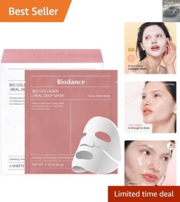 -Collagen Real Deep Mask - Hydrating Hydrogel for Youthful Radiance, 34g x16