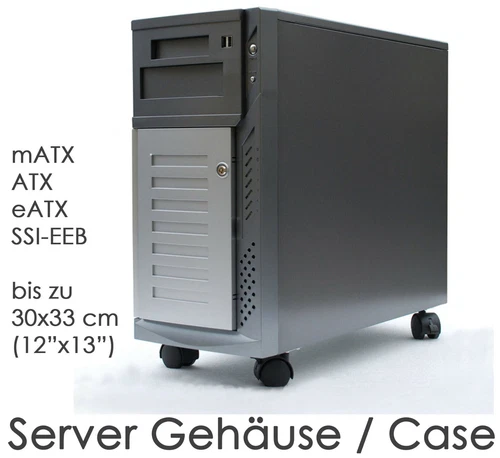 SERVER GEHÄUSE ATX EATX GROSSE MOTHERBOARD 30x33CM AUCH FÜR NAS HDD STORAGE 500W